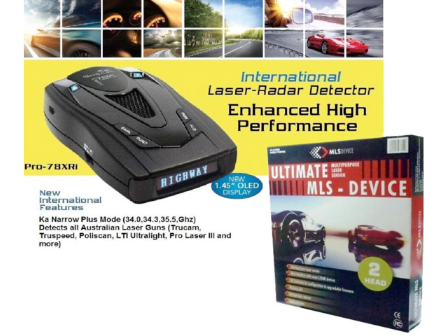 Whistler PRO-78SE radar detectors - Laser Intercepter combo.